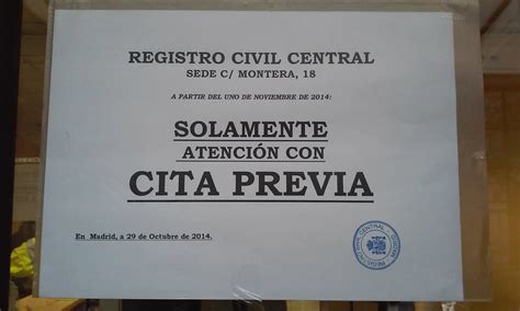 Cita Previa del Registro Civil